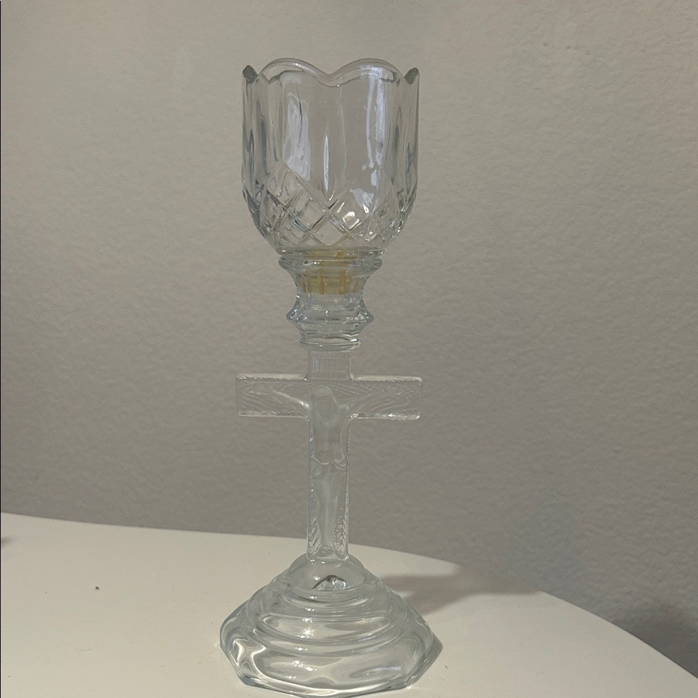 Elegant Glass Candle Holder